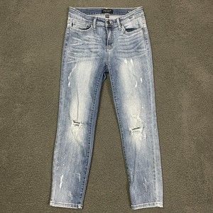 Judy Blue Jeans Womens 29 Blue Denim Pants Relaxed Fit Casual Stretch 27x26